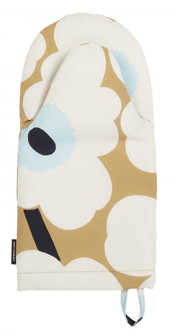 Marimekko Pieni Unikko Uunikinnas Beige Luonnonvalkoinen Sininen