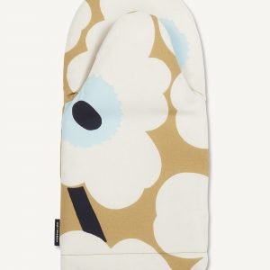 Marimekko Pieni Unikko Uunikinnas Puuvilla Beige / Valkoinen / Sininen