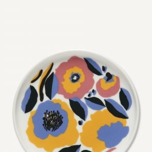 Marimekko Rosarium Lautanen Valkoinen / Punainen / Keltainen / Sininen 13.5 Cm