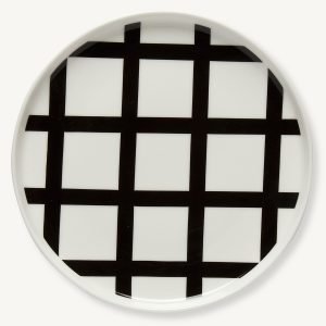 Marimekko Spaljé Lautanen Valkoinen / Tummanharmaa 20 Cm