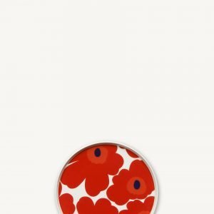 Marimekko Unikko Lautanen Valkoinen Punainen 20 Cm