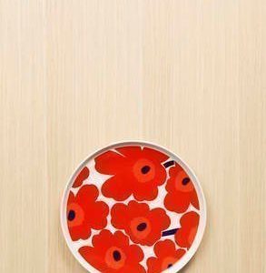 Marimekko Unikko Lautanen punainen 25 cm