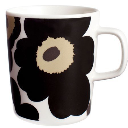 Marimekko Unikko Muki 40 cl Valkoinen/Musta