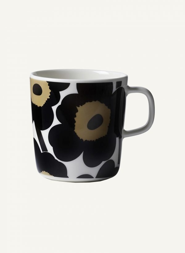 Marimekko Unikko Muki Valkoinen Musta 4 Dl