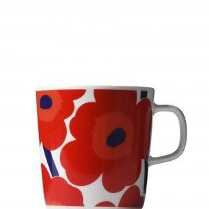 Marimekko Unikko Muki Valkoinen Punainen 4 Dl