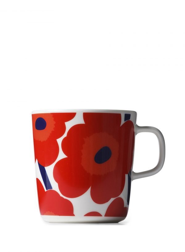 Marimekko Unikko Muki Valkoinen Punainen 4 Dl