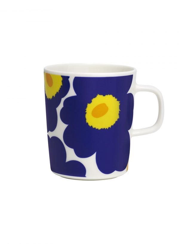 Marimekko Unikko Muki Valkoinen Tummansininen Keltainen 2