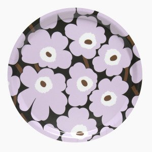 Marimekko Unikko Tarjotin Vihreä / Vaaleanpunainen / Ruskea 31 Cm