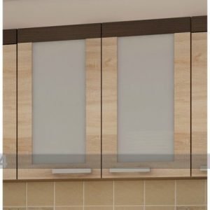 Meblocross Keittiön Yläkaappi Kahdella Lasiovella 80 Cm