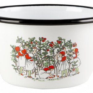 Muurla Elsa Beskow Emalikulho Puolukat Valkoinen 30 Cl