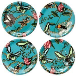 Nadja Wedin Design Bugs & Butterflies Lasinalunen Ø11 Cm 4-Pakkaus