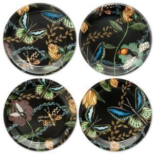 Nadja Wedin Design Bugs & Butterflies Lasinalunen Ø11 Cm 4-Pakkaus