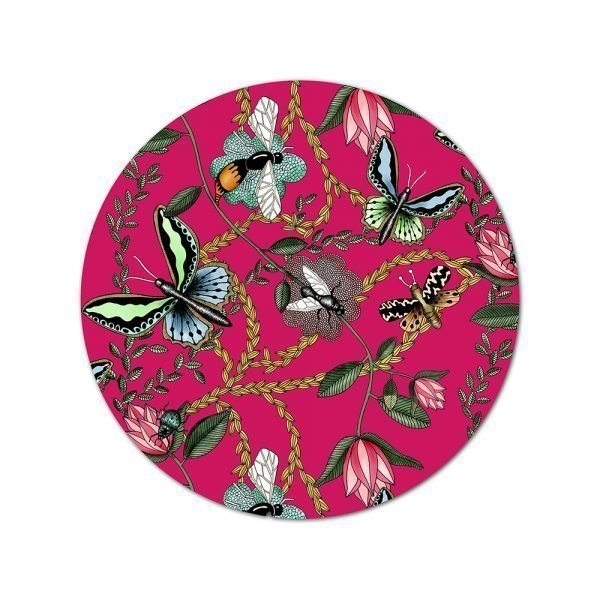 Nadja Wedin Design Bugs & Butterflies Pannunalunen Cerise Ø21 Cm