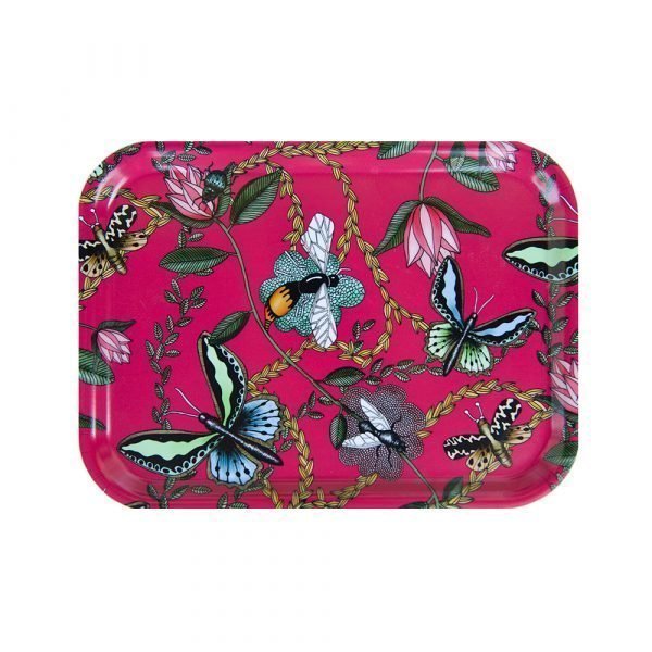 Nadja Wedin Design Bugs & Butterflies Tarjotin Cerise 27x20 Cm