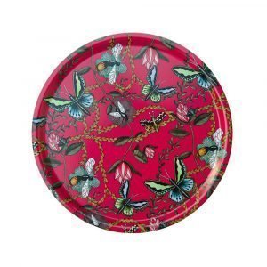 Nadja Wedin Design Bugs & Butterflies Tarjotin Cerise Ø46 Cm