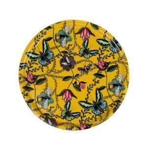 Nadja Wedin Design Bugs & Butterflies Tarjotin Keltainen Ø65 Cm