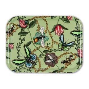 Nadja Wedin Design Bugs & Butterflies Tarjotin Vihreä 27x20 Cm