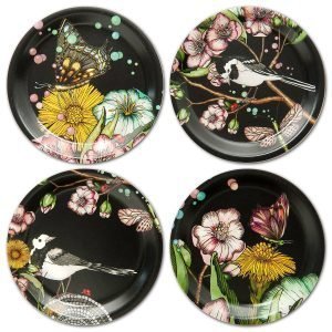 Nadja Wedin Design Wagtails Spring Lasinalunen Ø11 Cm 4-Pakkaus