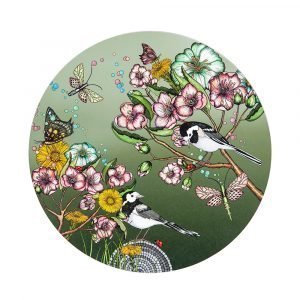 Nadja Wedin Design Wagtails Spring Pannunalunen Moss Ø21 Cm