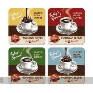 Nostalgic Art Retro Lasinalusta Morning Blend 4 Kpl