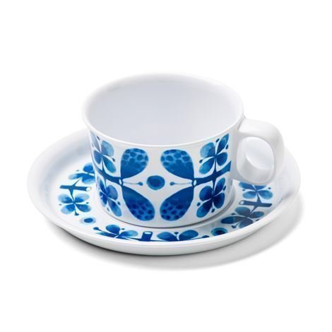 Opto Design Blues Kuppi Ja -aluslautanen Melamiini Kuppi Ja Aluslautanen