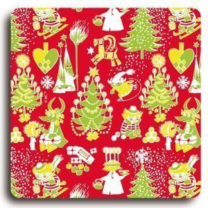 Opto Design Muumi Lasinalunen Christmas Pattern