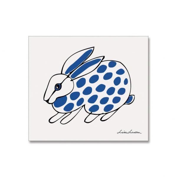 Opto Design Rabbit Dotty Tiskirätti Sininen / Musta
