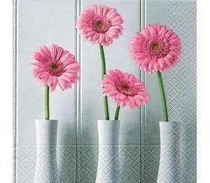 Paperiservetti Gerbera 20kpl 33cm x 33cm