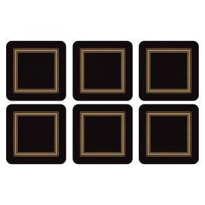 Pimpernel Classic Black Lasinalunen 6-Pakkaus
