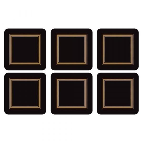 Pimpernel Classic Black Lasinalunen 6-Pakkaus