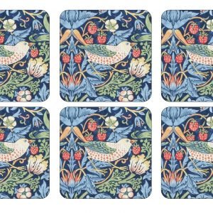 Pimpernel Strawberry Thief Lasinalunen Korkki Sininen 6 Kpl
