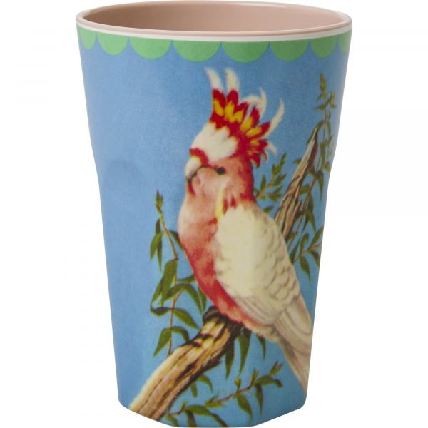 Rice Muki Latte Melamiini Vintage Cockatoo Print Beige