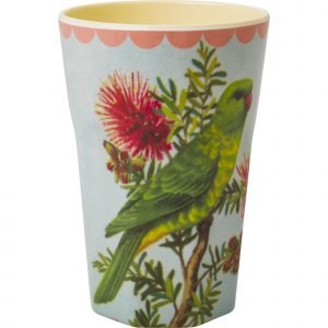 Rice Muki Latte Melamiini Vintage Parakeet Print Cream