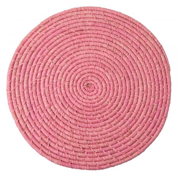 Rice Raffia Pöytätabletti Soft Pink 40 Cm