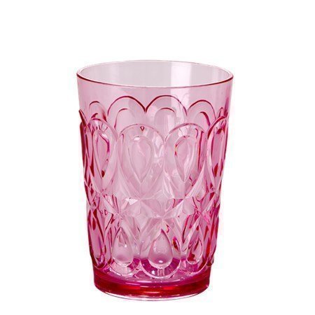 Rice Swirly Embossed Tumbler Acrylic Pink