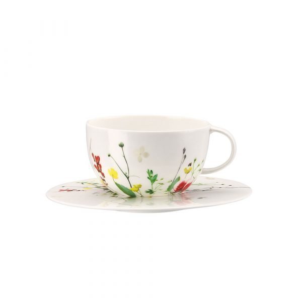 Rosenthal Brillance Fleurs Sauvages Tee / Cappuccinoastiat 2-Osainen