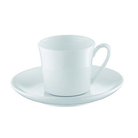 Rosenthal Jade Vit Cafe au Lait -kuppi aluslautasella