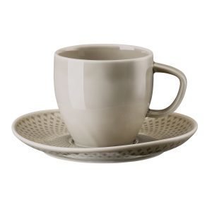 Rosenthal Junto Kahvikuppi Ja Lautanen Helmenharmaa 23 Cl