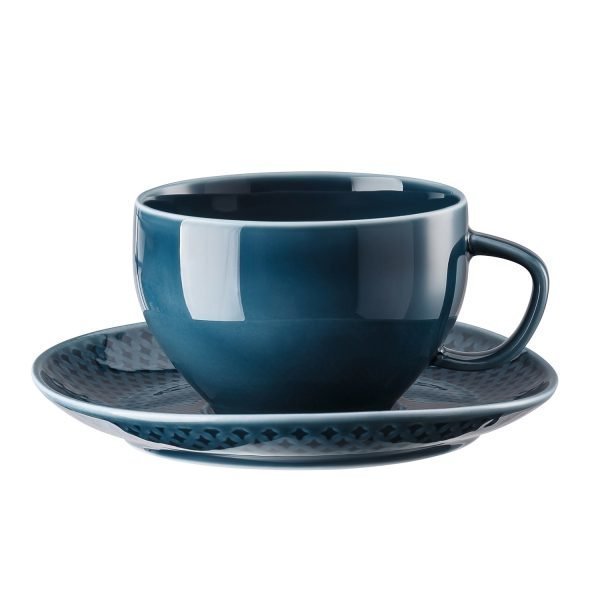 Rosenthal Junto Teekuppi Ja Aluslautanen Ocean Blue 24 Cl