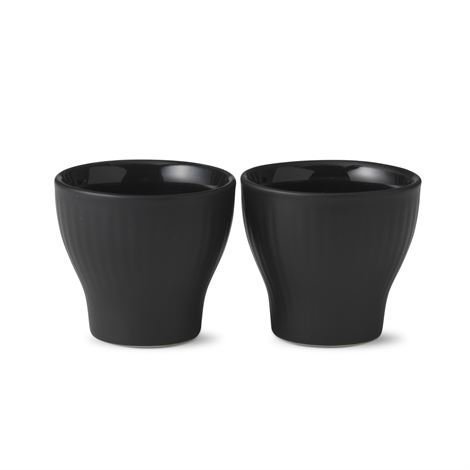 Royal Copenhagen Black Fluted Munakuppi 2 kpl 4