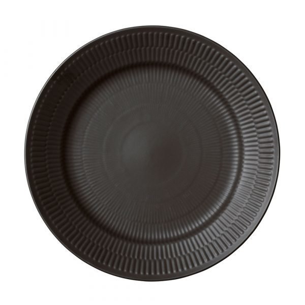 Royal Copenhagen Black Fluted Ruokalautanen 27 Cm