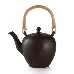 Royal Copenhagen Black Fluted Teekannu 75 Cl