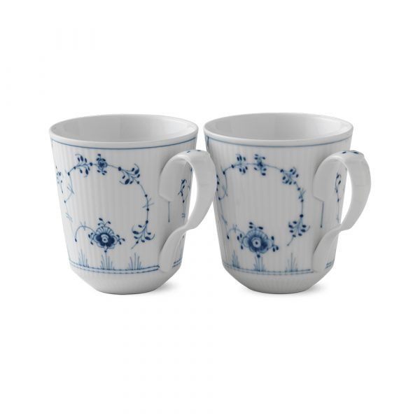 Royal Copenhagen Blue Fluted Plain Kuppi 37 Cl 2-Pakkaus