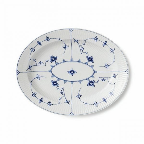 Royal Copenhagen Blue Fluted Plain Ovaali Tarjoiluastia 30 Cm