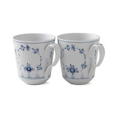 Royal Copenhagen Blue Fluted Sininen Muki 2 kpl 37 cl