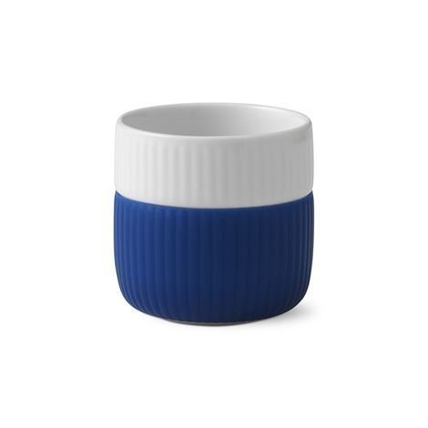 Royal Copenhagen Fluted Contrast Espressomuki Mega Blue Tummansininen