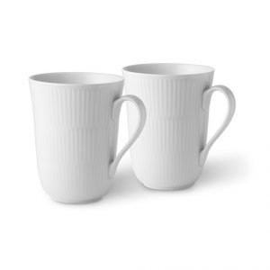 Royal Copenhagen White Fluted Muki 33 Cl 2-Pakkaus