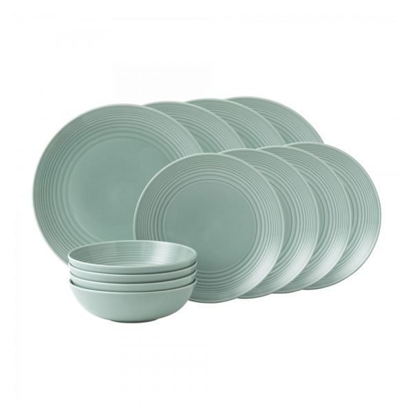 Royal Doulton Maze Teal Ruokailuastiasto 12-Osainen