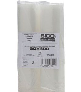 SICO Kitchenware 20x600 cm Rullaa vakuumipakkaajaan. 2 rullaa per pakkaus