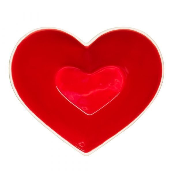 Sagaform Heart Sweetheart Kulho Punainen / Valkoinen